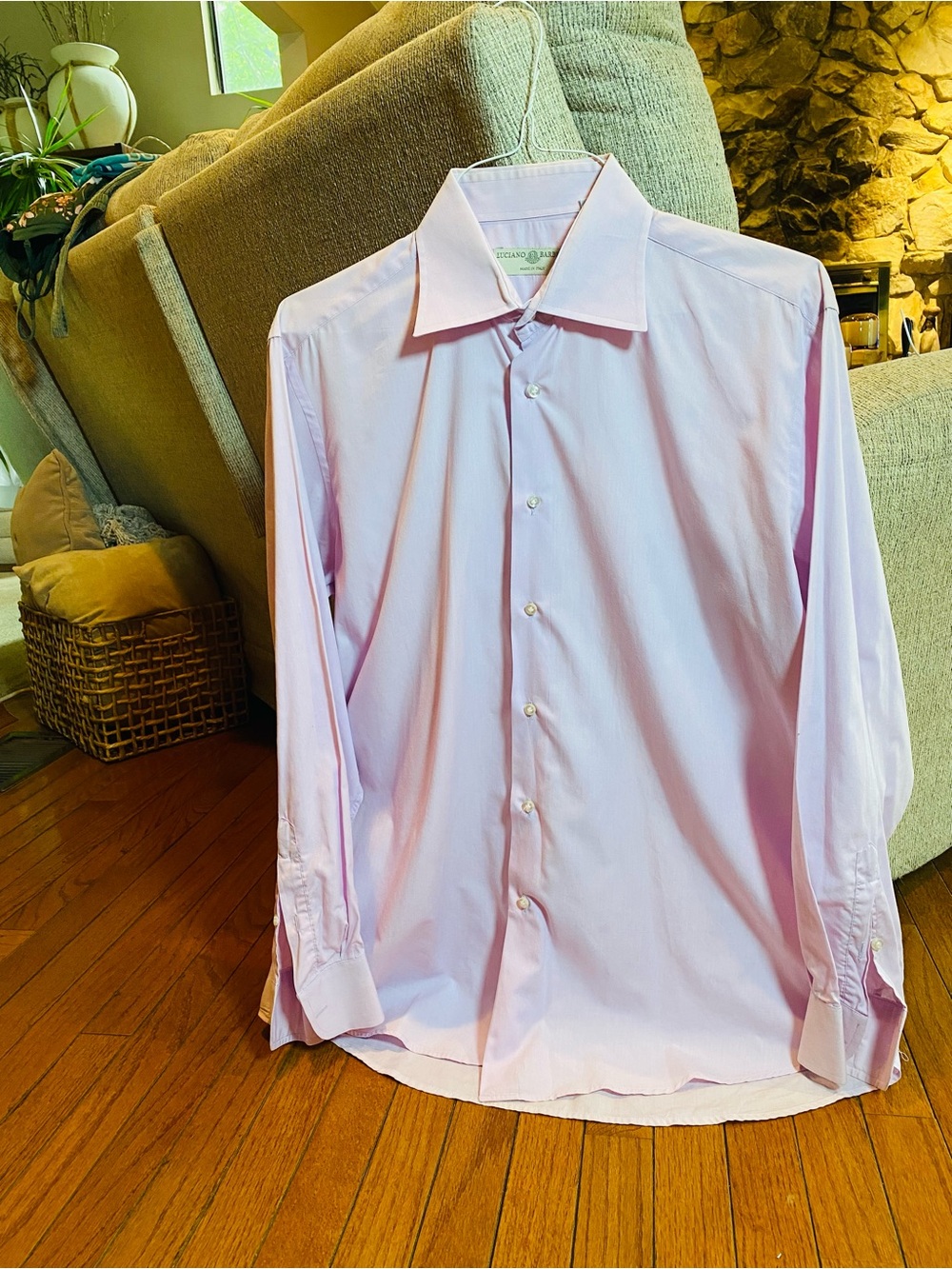 Luciano Barbera Light Pink Men's Dress Shirt
